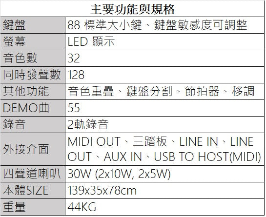 ARTESIA A24 電鋼琴 88鍵 含鋼琴升降琴椅 美國好市多 COSTCO 同款販賣中